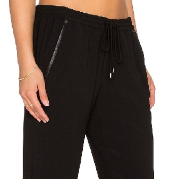 VINCE Leather Trim Joggers - Picture 2 of 10